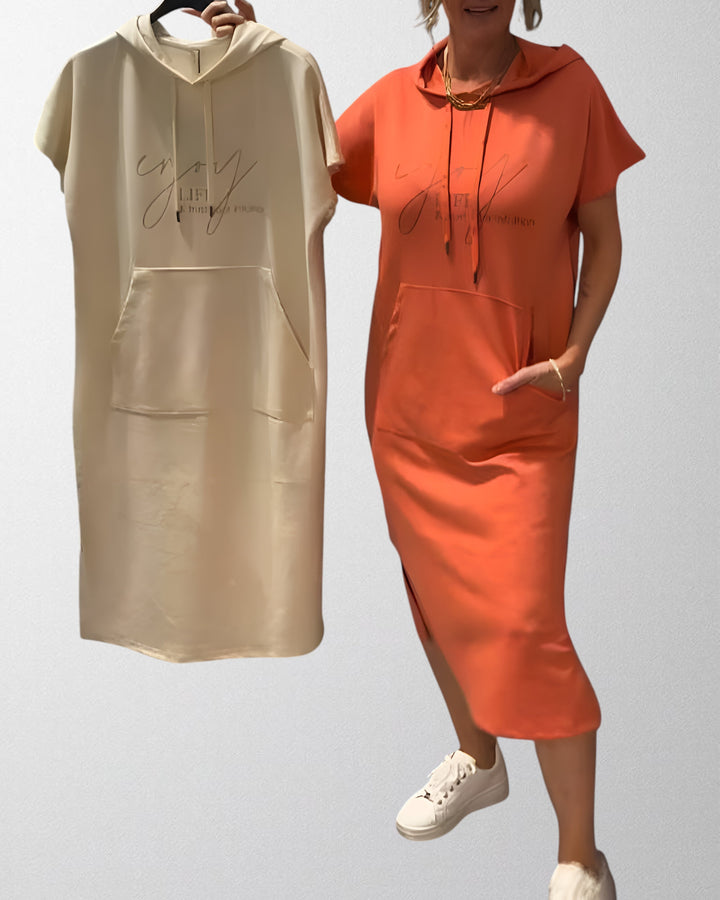 Ebba - Casual Hooded Dress with Feminine Fit