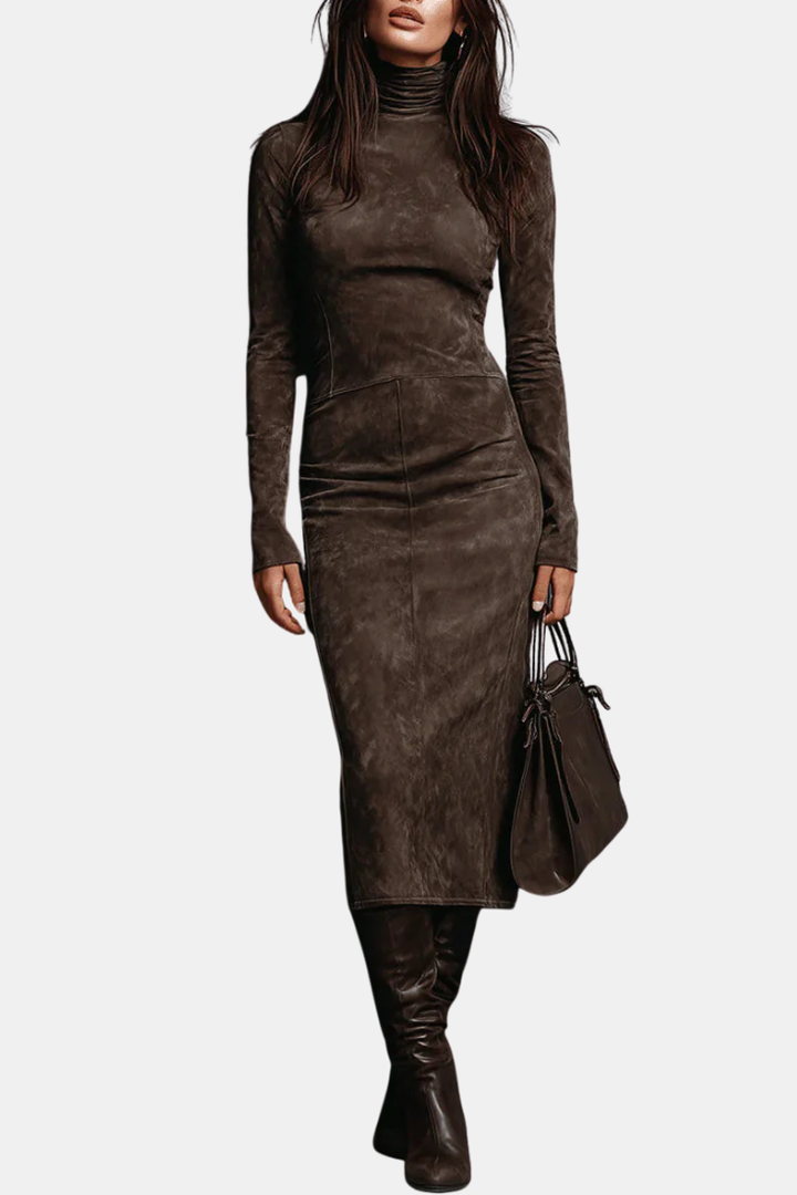 Emily - Suede Midi Dress