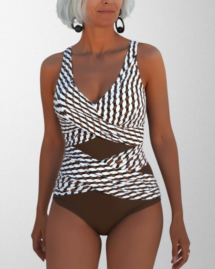 Olivia - Elegant Cross-Over Swimsuit with Corrective Effect