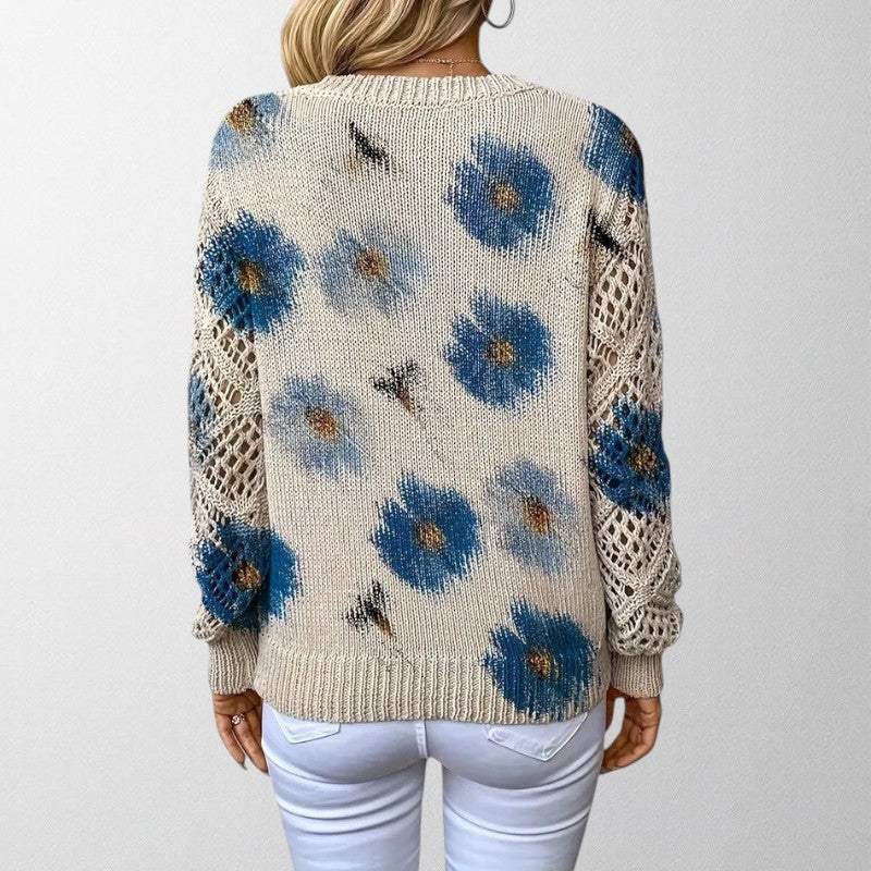 Olivia - Elegant Floral Knit Jumper