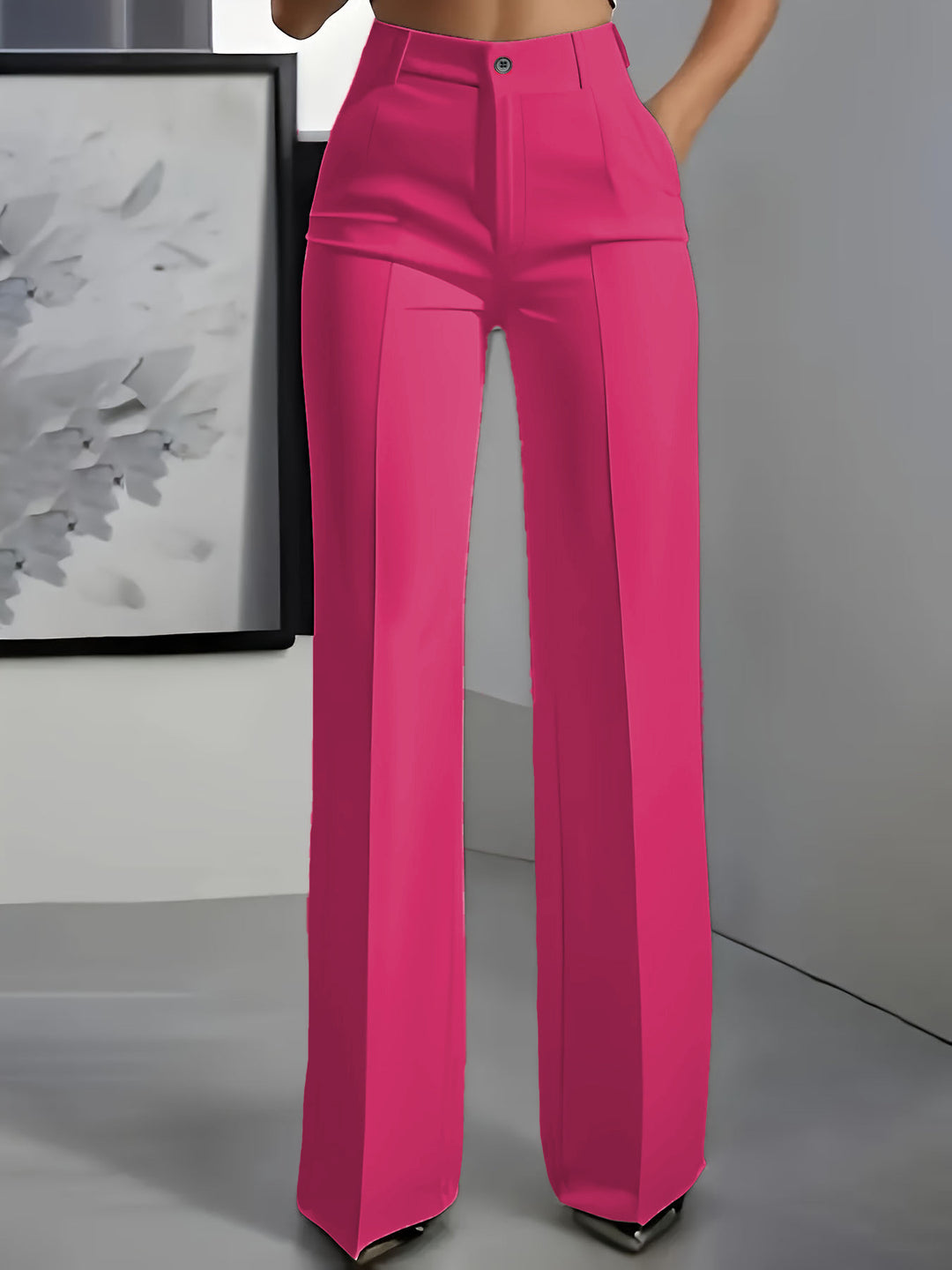 Charlotte - High waisted trousers with an elastic waistband