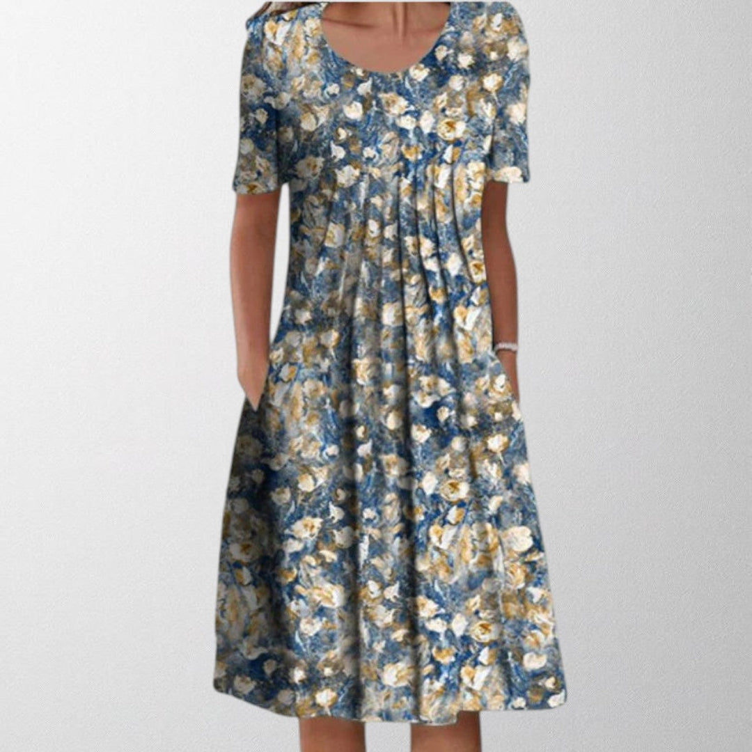 Olivia - Stylish and Casual Floral Dress with Pockets
