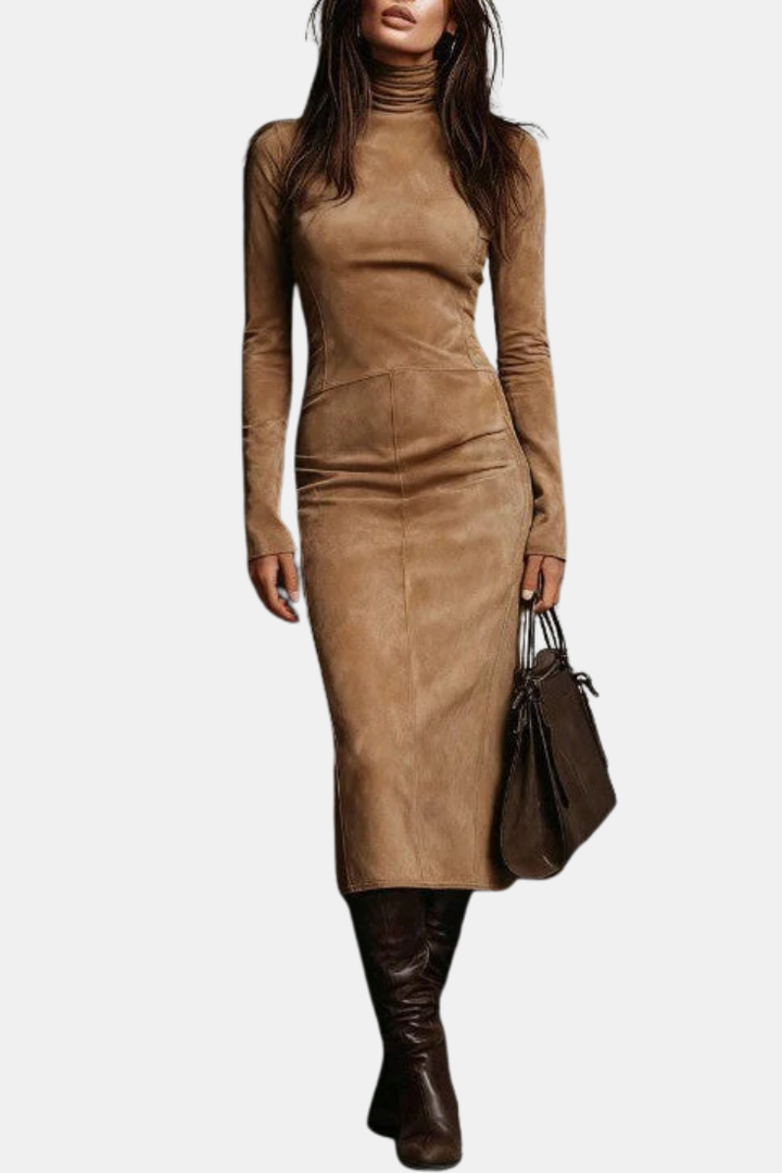 Emily - Suede Midi Dress