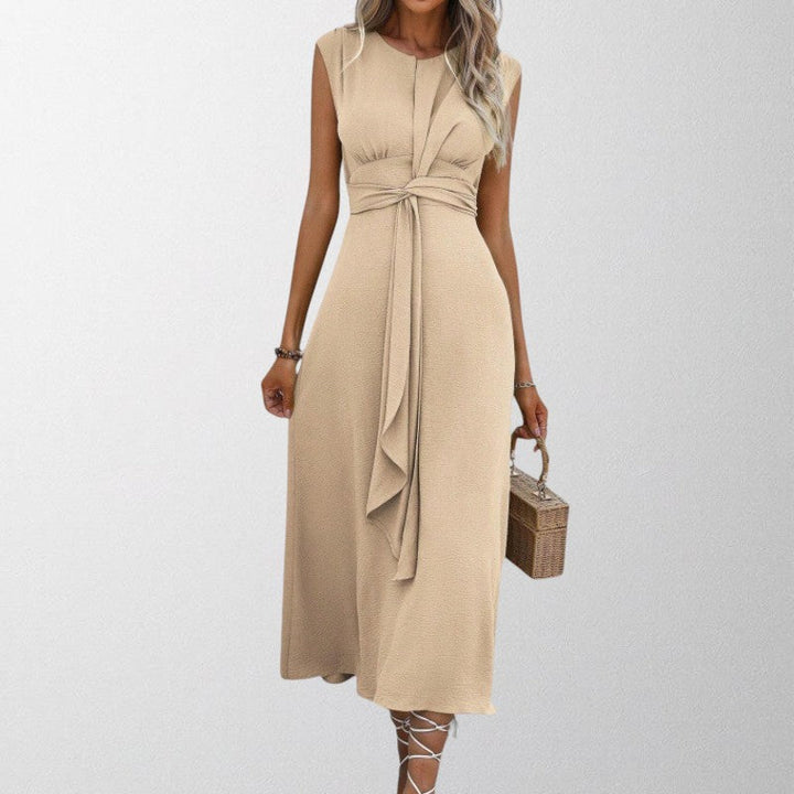 Olivia - Elegant Sleeveless Round Neck Maxi Dress
