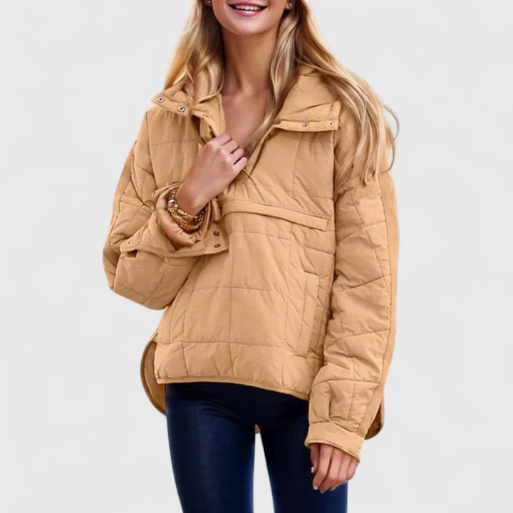 Olivia - Oversized Hooded Pullover Jacket