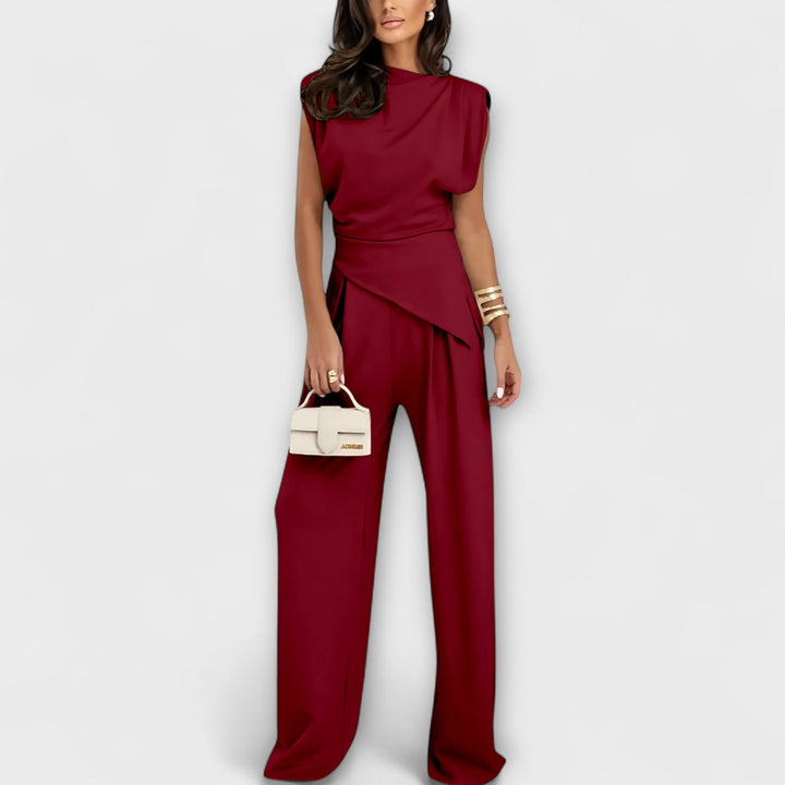 Sofia – Asymmetrical Ensemble with Draped Shoulders