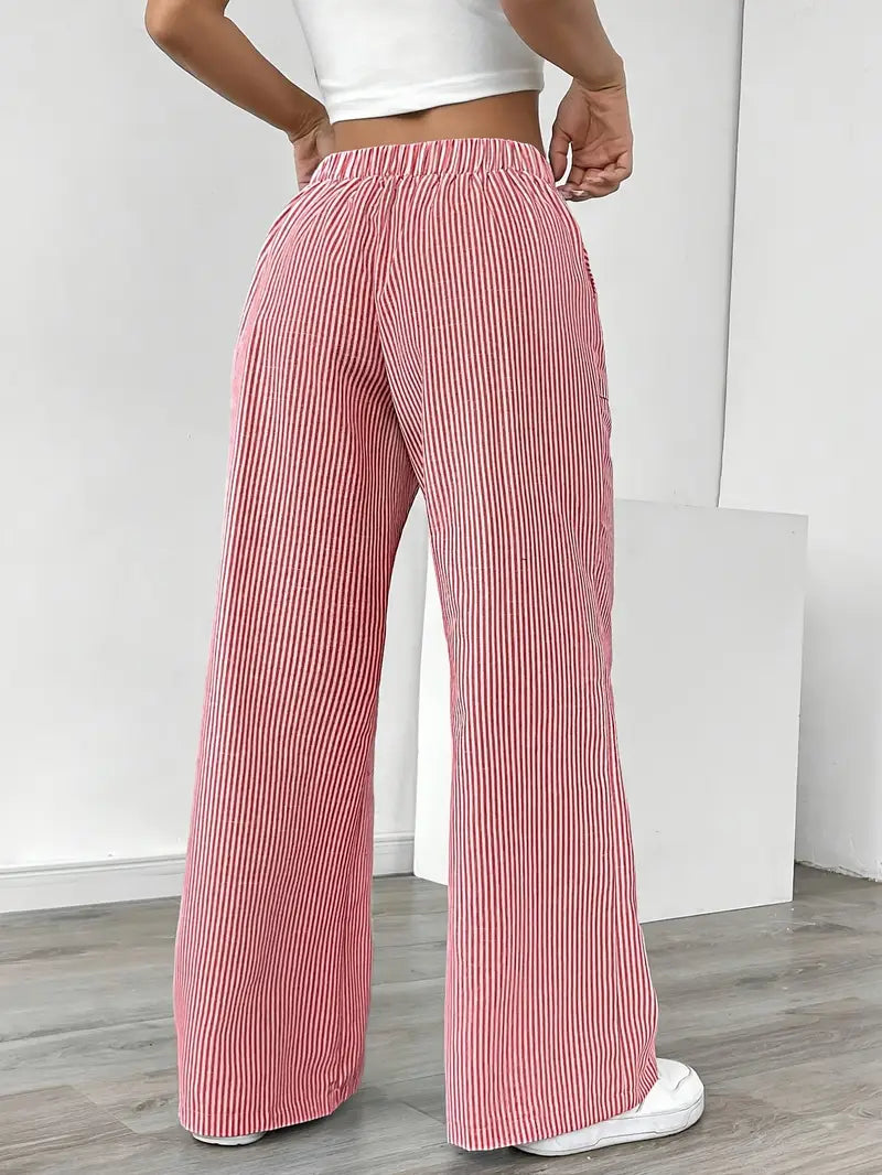 Alina™ | Elegant Striped Trousers with Pockets