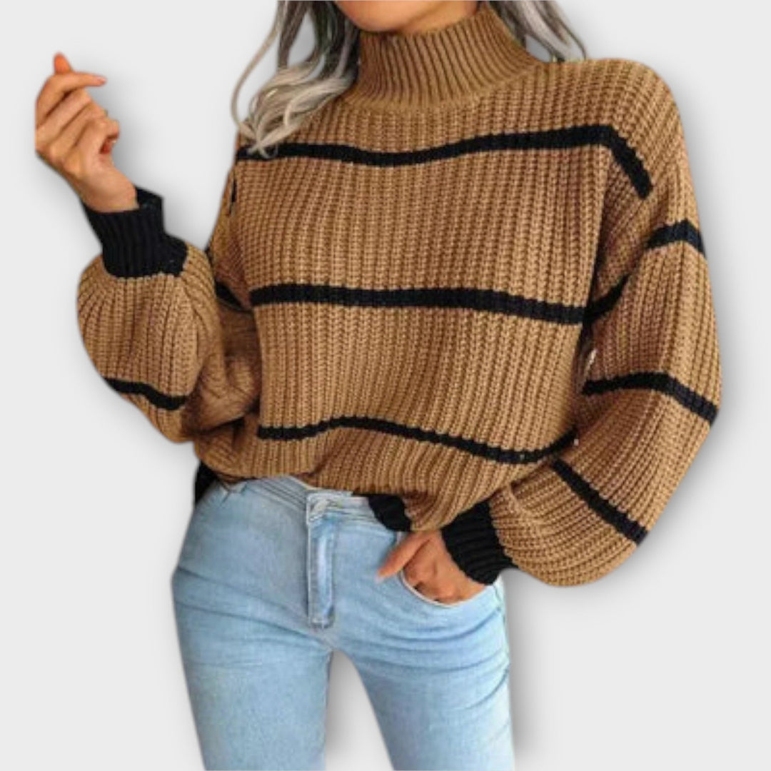 Chavala - Striped Turtleneck Jumper