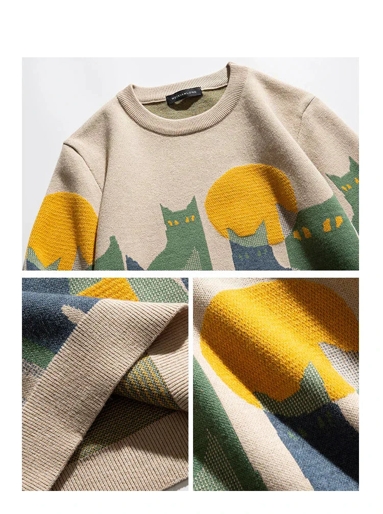 Zaya™ | Moonlit Cat Sweater