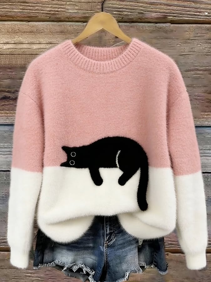 Sophia - Women’s sweatshirt with cat print