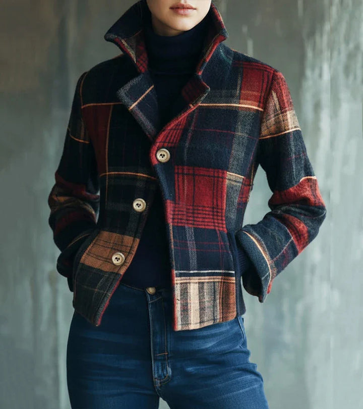 Alice - Warm vintage checked jacket with a timeless style
