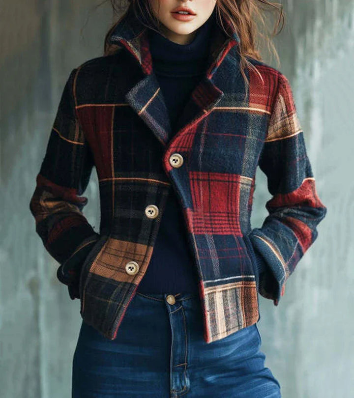 Alice - Warm vintage checked jacket with a timeless style