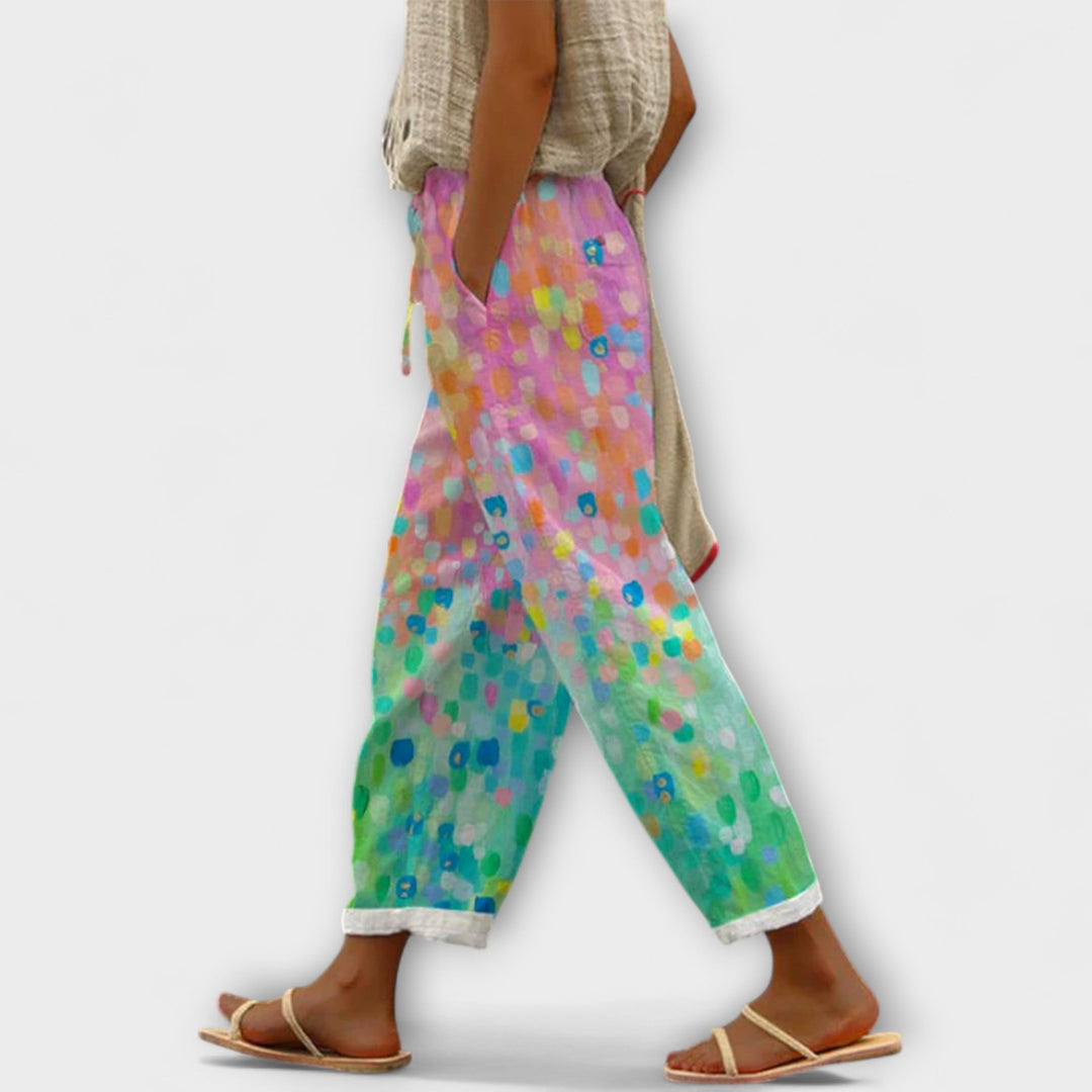 Airish – Distinctive Printed Casual Button Pants